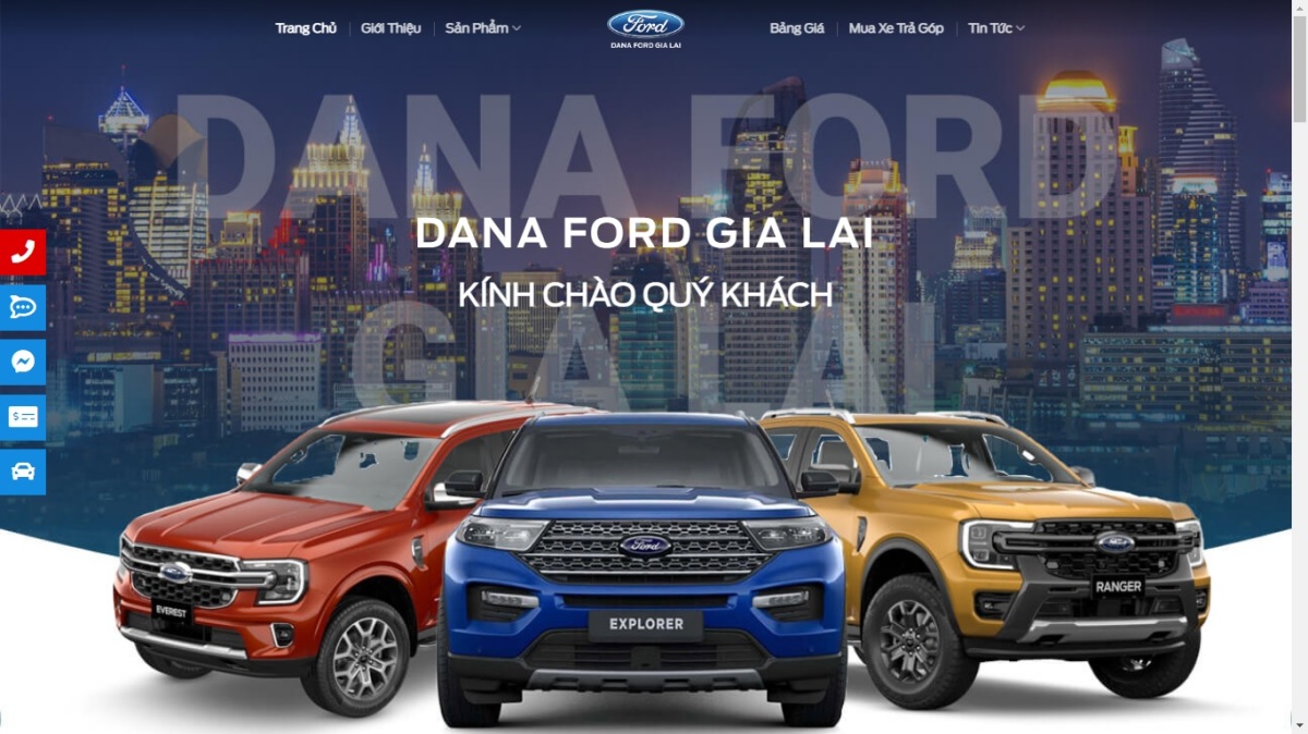Case Study: Thiết kế Website bán xe Ford